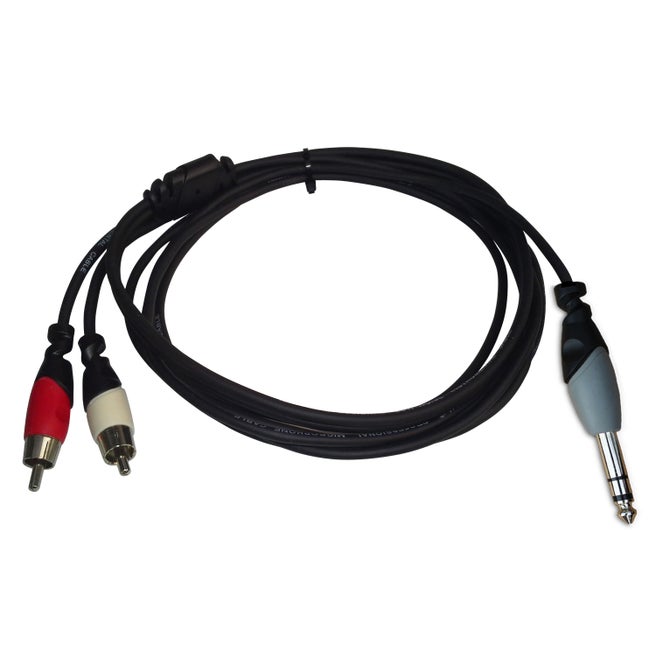Armour 1/4 inch Stereo to 2x RCA connector 10ft