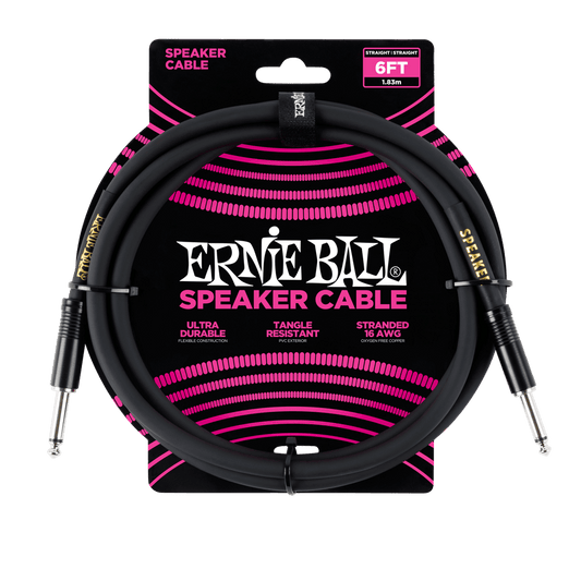 Ernie Ball Speaker Cable 6ft STR/STR