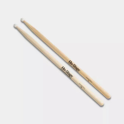 On-Stage HN5A Hickory 5A Nylon Tip Drumsticks