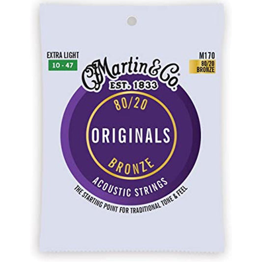 Martin Bronze Wound Guitar Strings Extra Light M170